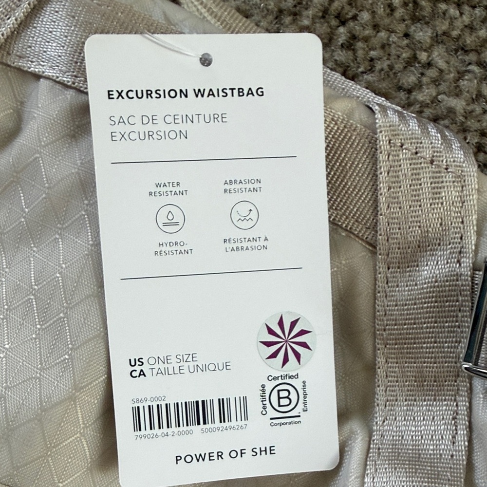 Athleta Cream Travel Excursion Waistbag Beltbag NWT - Picture 2 of 3